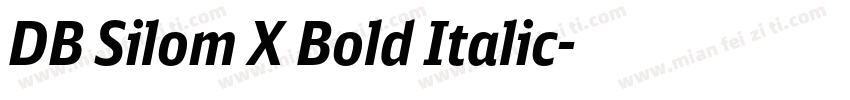 DB Silom X Bold Italic字体转换